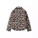 Fongt Women's Clothing 2025 New Winter Retro Leopard Print Cotton Jacket Women's Cotton Jacket