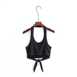 Women Crop Top Solid bandage Embroidery Tops Cropped Ladies Spaghetti Strap Elastic Shirt New Summer Vest