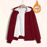Fongt Women's Winter Explosion Warm Plush Hoodie Jacket