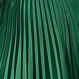Satin Elegant Long Sleeve Pleated Dress A Line for Women 2022 Spring Casual Club Party Green Khaki Women's Mini