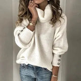 Winter Casual Knitted Turtleneck Sweater Women Warm Pullovers Solid Jumper Plus Size 4XL 5XL Long Sleeve Women's