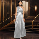 Fongt Folds High-Rise Side Zipper Party Dress Long Dress Dress Dress Long Dress Dress