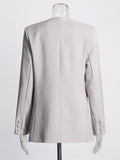Australian Show Splicing Flower Design Blazer 2025 New V To Receive A Thin Buckle Suit