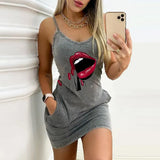 Letter Print O Neck Party