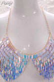 2023 Summer Women Chain Sequins Sexy Y2K Clothes Sleeveless Backless Halter Crop Top Aesthetic Vintage Drop