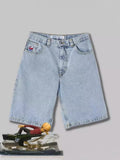 Y2K Bigboy Shortformen Street Clothing Embroidered Cowboy-Outfit