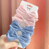 Cute Solid Bowknots Hair Clips For Baby Girls Safty Boutique Hairpins Handmade Barrettes Headwear Kids Hair