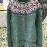 Fongt Hot New Sweater Women's Round Collar Color Loose Fashion Knitted Shirt Long Sleeve