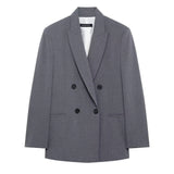 Fongt Homemade New Women's Classic With Padd Shoulders Double Buckle Blazer Suit Suit Suit 2129/095