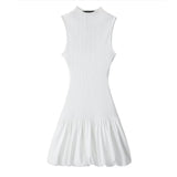 Fongt Sleeveless Dress Floral Bud Dress With Thin Short Skirt Summer New
