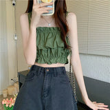 Fongt Leafside Spice Girls Sling Women's 2023 New Summer Vests Outside The High-Rise, Sleeveless Blaming Umbility Umbility