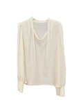 Fongt Not To Return] Xiu Xixi 13 Lines Of Spring Commuting Shirt Women Long Sleeve Top 89243