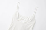 New Split Design Hollowed-Out Sexy Sling Dress 7385219-Outfit