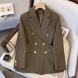 Fongt Spring New Large-Size Fashion Temperament Professional Suit Thin Top Dress Korean Version Of Autumn Suit Coat Woman