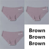 Seamless Underwear Silk Women's Plain Color Panties Lady Invisible Underpants Girls Briefs Smooth Panty Sexy