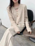 Spring And Autumn New Red Twist Sweater Female Designer Neck V-Neck Long-Sleeved Sweater Pullover-Outfit