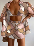 Fongt Fashion Casual Print Three-Piece Women's Clothing