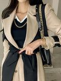 Fongt Wind Coat Women's Dress 2025 New Korean Style Suit Collar With Fashion Windwear