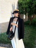 Fongt Xixi 2025 New Retro Long Sleeve Small Suit Short Jacket Loose Casual Suit 86052