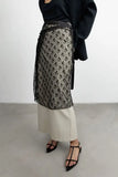 Multi-Layer New Trend, Fashion, Irregular Bandage, Minority Design, Black-And-White Full-Length Dress With Sequins-Outfit
