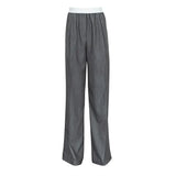 Fongt Women's Pants Autumn New Fashion Loose Casual Pants Niche Design Show Thin Drag Floor Pants Wide Legs-Outfit