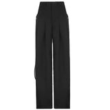Fongt Fashion Pure Color Loose Straight Pocket Leisure Woven Trousers 2025 New Summer