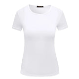 Women's Solid Color Pullover T-shirt Short Sleeve