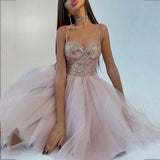 Fongt Evening Dress 2025 Winter New Heavy Industry Lied Pink Banquet Host Fashioned