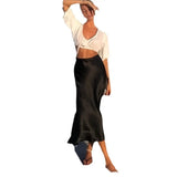Fongt Waist Thin Long-Skinny Vinegar Slid Half Skirt 2025 New Bag Of Fish Tail A-Word Dress