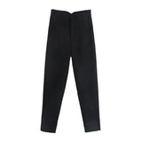Chic Candy Color Office Professional Mujer Pants Fashion Harajuku All-match Slim High-waist Women's
