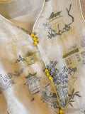 Chinese Style Chinese Style Heavy Industry Embroidered Vest Xia Retro Heavy Imitation Silk Outside Folded Through Horse Clip Shoulder-Outfit