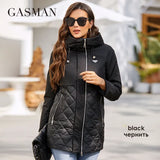 New women's jacket spring 2022 High-Quality Mid-Length Women coat Stitching Hooded Design Windproof Casual parkas