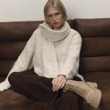 Fongt Elegant Knitted Suit Women's Shoulder Sweater Tops In Autumn And Winter 2025