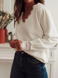 Fongt Women's Clothing Cover Solid Color Knitted Long-Sleeved Top Women's Fashion Jacket Elegant Sweater