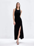 Fongt Autumn And Winter Hot Vest Sweater Skirt Elegant Open Fork Tight Skirts Ins