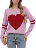 Fongt And Winter Valentine's Day Sweater Girl Bumps Love To The Wedding Round Collar Knitted Shirt