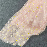 Fongt Yarn Girl Small French 2025 Folding Dress Slings Super Fairy Waist Thin Dress New Retro Daisies Summer