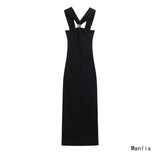 Fongt 2025 New Dress Women's Hanging Neck French Design Sense