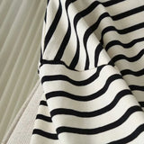 New Short-Sleeved Cotton Striped Simple Wind Dress In Summer-Outfit