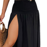 Fongt Ladies New Beach Cover Skirt Open Thighs Skirt