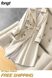 Women Double Breasted Casual Fashion Solid Popular Youth Y2K All Match College Autumn Korean Style A-line M-4XL Femme