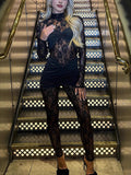 Fongt Women's Fashion Sexy Night Club Net Yarn Lace Hollow Perspective Pantyhose Women 3040