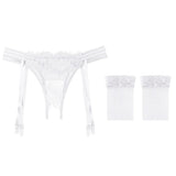 Fongt Black Garter Garter Thighs Brocing Trom Flirt Ultra-Thin Over Knee White Stockings Uniform Seduction Garter