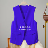Fongt Vest Women's Small Vest 2025 Spring And Autumn New Repair Outside The Folding Wear Women's Shoulder Black Short Horse Clip