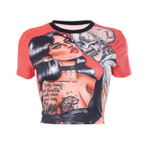 Women's Clothing 2024 Summer New Personalized Knitted Prints Fashion Open-Envested Round