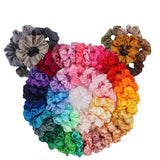 inches Women Multicolor Silk Scrunchie Elastic Handmade Hair Band Ponytail Holder Hairband Headband Hair