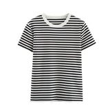 Fongt And White Foundation Shirt T-Shirt 2025 Summer Short-Sleeved Round Collared Women's Top