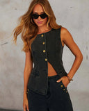Fongt Selling New Solid Color Loose Fashion Long-Sleeved Denim Set Wide-Legged Trousers
