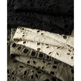 Fongt First-Line Brand Counter Mall Withdrew The Ribbon Women's Clothing Hollow Pane Embroidered Round Shirt Top