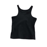 Fongt Cotton Slim Elastic Vest Female Spring And Summer New Pure Color Contracted Inside And Outside The Navel Base Sling-Outfit